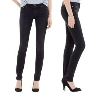 5/$30 Madewell Alley Straight Leg Jeans Washed Black 25